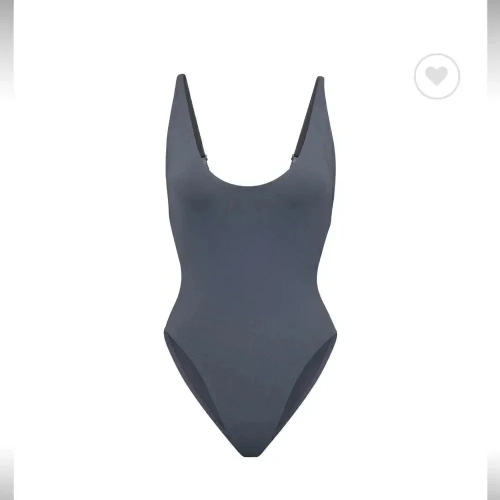 *Final Price* SKIMS gunmetal NWT 2X Swimsuit Plus Size Swimwear Designer